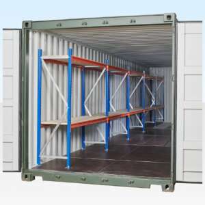 Container Racking – Adjustable, Heavy Duty Two Tier (5 Bays)