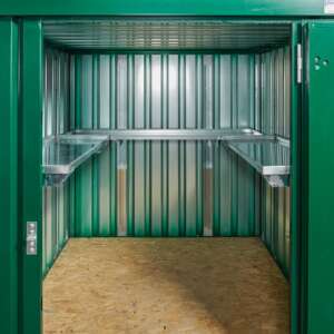 2m Flat Pack Container Shelving Bundle – Both Sides & Rear (Single Tier)