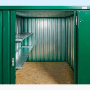 2m Flat Pack Container Shelving Bundle – Single Side (Two Tier)