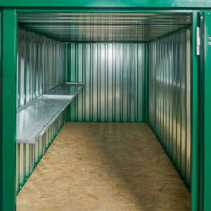 4m Flat Pack Container Shelving Bundle – Single Side (Single Tier)