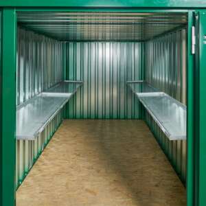 4m Flat Pack Container Shelving Bundle – Both Sides (Single Tier)