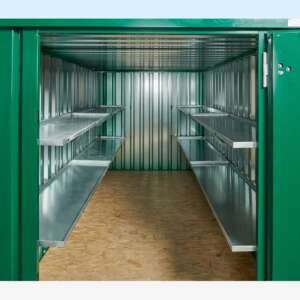 4m Flat Pack Container Shelving Bundle – Both Sides (Two Tier)
