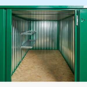 4m Flat Pack Container Shelving Bundle – Part Length (Two Tier)