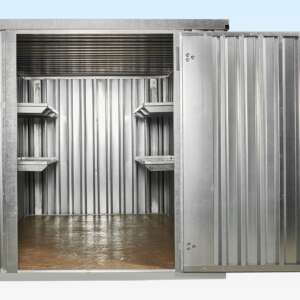 3m Flat Pack Container Shelving Bundle – Part-Length / Both Sides (Two Tier)
