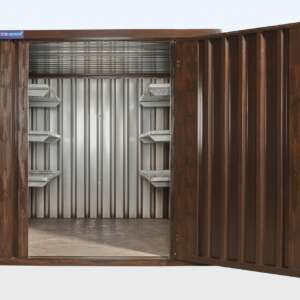 Wood-Effect Flat Packed Storage Container 2m x 2.1m