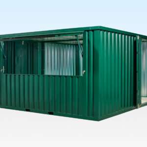 3m x 4.2m Side Linked Flat Packed Kiosk Bundle (RAL6005)