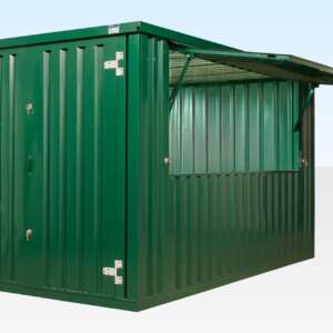 3m XL Flat Pack Kiosk (RAL6005) – Green